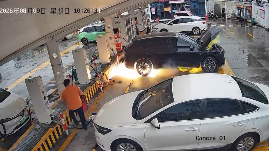 Moment EV Erupts in Flames and Explodes While Charging 0-16 screenshot