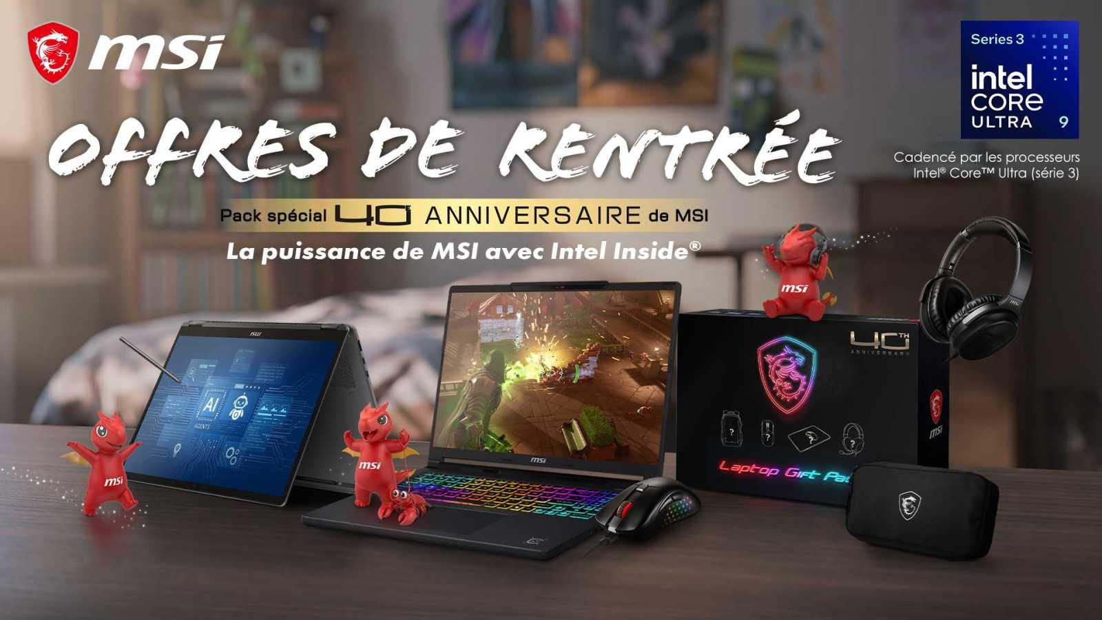 Offres de rentrée : les PC portables MSI profitent de baisses de prix exceptionnelles [Sponso]