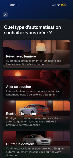 L'application Philips Hue, bien plus facile et agréable à utiliser. // Source : Noémie Koskas pour Frandroid