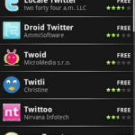 Les applications Twitter sur l’Android Market… partout !