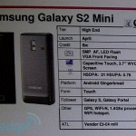 Fuite du Samsung Galaxy S II Mini