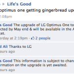 Le LG Optimus One pourrait passer sous Gingerbread au mois de mai