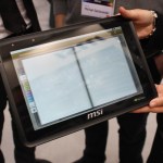 La version noire de la MSI WindPad 100A sous Tegra 2 et Android aperçue au CeBIT