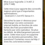 HTC One SV, Android Jelly Bean est cours de déploiement