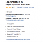 SFR lance le LG Optimus G sur sa boutique en ligne