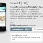 Le Nexus 4 (8 Go) en rupture de stock aux États-Unis