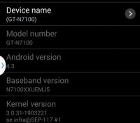 android 4.3 jelly bean touchwiz 5.0 samsung galaxy note 2 gt-n7100 image 0
