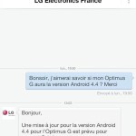 LG : Android 4.4 KitKat est confirmé sur l’Optimus G en octobre