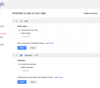 Google Takeout : l’exportation de données se poursuit avec Gmail et Google Agenda