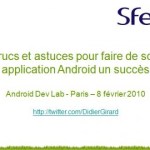 Android Developer Lab Paris, mini compte rendu