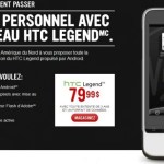 Le HTC Legend chez Virgin Mobile Canada