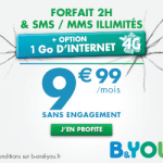 B&You : un forfait 4G à 10 euros en série limitée pour l’été !