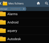 Aperçu des principaux dossiers sur Android