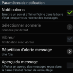Comment activer et modifier la notification d’un SMS/MMS sur Android ?