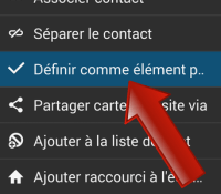 Comment définir un numéro par défaut pour un contacts sur Android ?