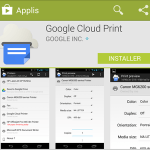 Aperçu de l’application Cloud Print sur Android