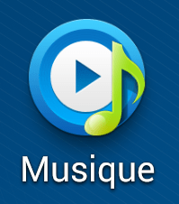 Aperçu de l’application Musique sur Samsung Galaxy