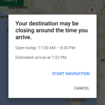 Google Maps va aussi vous avertir si les commerces sont fermés