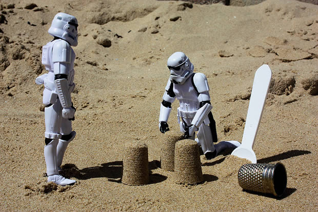 Stormtrooper paté sable plage