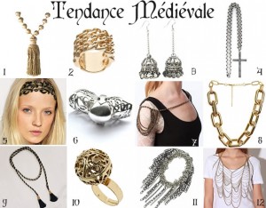 tendances bijoux 2010 2011 médiéval
