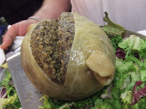 Coucou, je suis du haggis, c'est-à-dire une panse de brebis