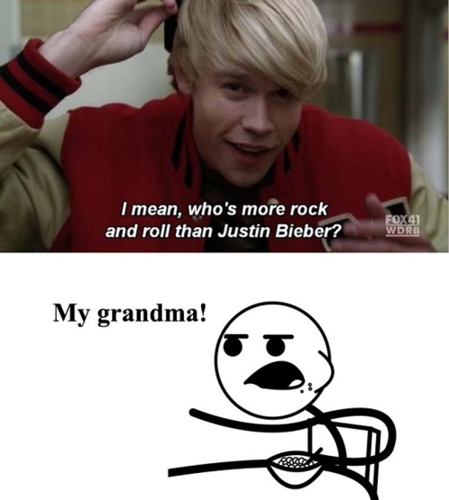 "Je veux dire... qui est plus rock'n'roll que Justin Bieber ?" - MA GRAND-MERE !