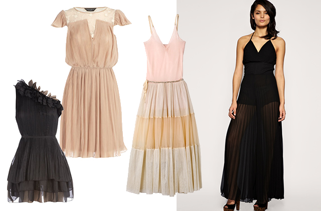 Robe noire Dorothy Perkins 17£ - Robe beige Dorothy Perkins 40£ - Robe rose pâle Tequila Solo 90€ - Robe noire Lipsy via Asos 41.98€