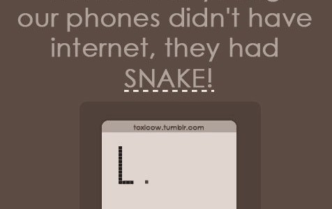 Quand j'étais jeune nos téléphones n'avaient pas Internet ils avaient LE SERPENT.