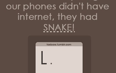 cellphone Quand j'étais jeune nos téléphones n'avaient pas Internet ils avaient LE SERPENT.