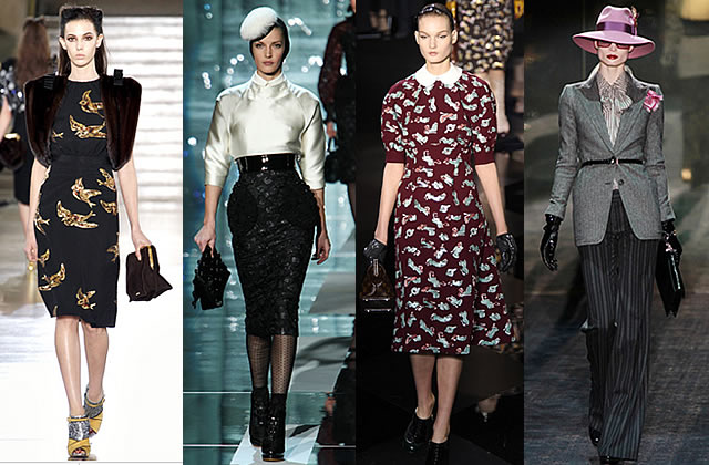 Années40-miumiu-marcjacobs-louisvuitton-gucci Tendances Mode Automne Hiver 2011 2012