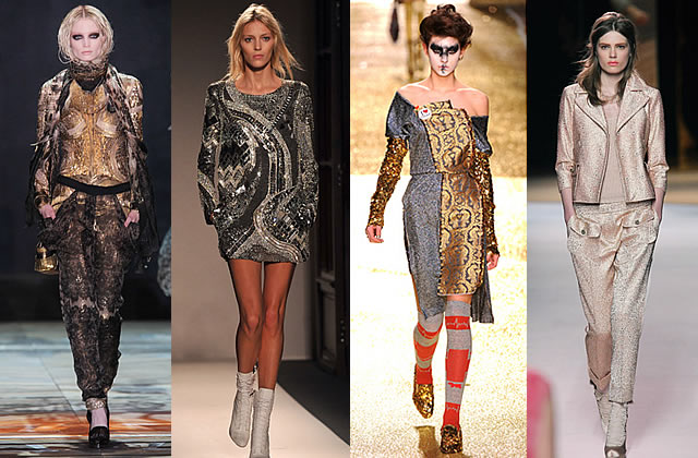 GLITTER : Roberto Cavalli, Balmain, Vivienne Westwood, Nina Ricci