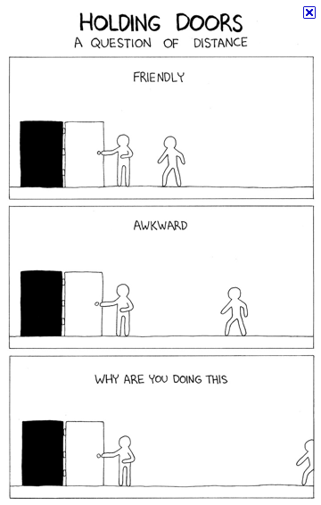 holdingdoors Tenir la porte - une question de distance