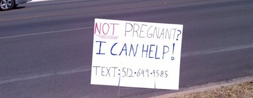 notpregnant PAS ENCEINTE ? Je peux aider ! Texto au : 512-649-4585