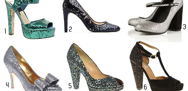 Chaussures à Talons Dorées Scintillantes DOROTHY PERKINS - Taille UK 4 - Neuf Avec Boîte - Paillettes Rose/Noël