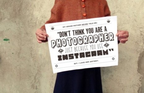 mamieinstagram Ne crois pas que tu es photographe simplement parce que tu utilises Instagram