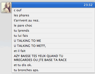 Petite discussion alternative à propos de la voiture du monsieur.