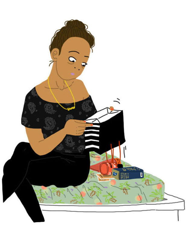 sanaa_k_6 sanaa k vendeuses parfumerie déballage