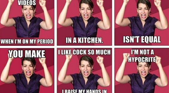anita-sarkeesian-laci-green-harcelement1 Je poste toutes mes vidéos quand j'ai mes règles/Je n'ai jamais mis un pied dans une cuisine/Veut l'égalité des sexes - ce n'est pas égal/