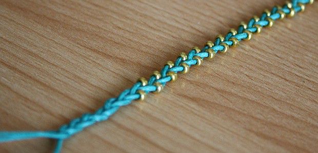 brac7 realiser bracelet porte bonheur etapes