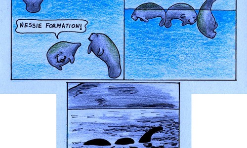 100912-6 Homme VS. Lamantin : Oh, je vois un touriste ! Formation Loch Ness !