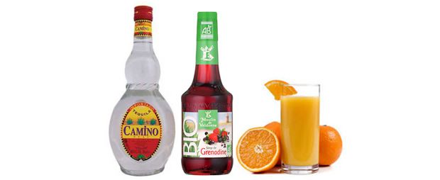 Tequila Sunrise cocktail facile ingredients