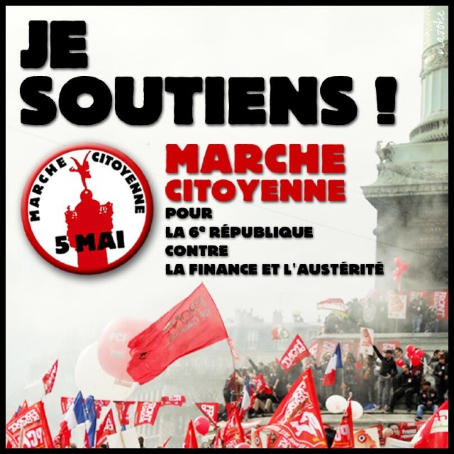 Affiche pour la « Marche citoyenne pour la 6e République »