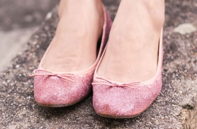 Ballerine rose paillette online