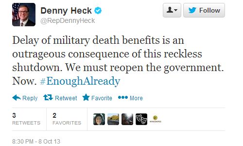 delay military death benefits consequence shutdown
