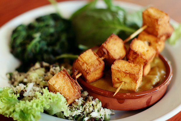 marinated fried tofu