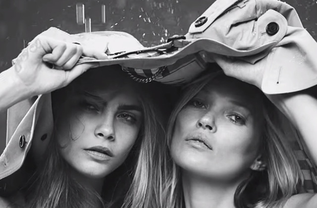 Cara Delevingne et Kate Moss posent ensemble pour Burberry