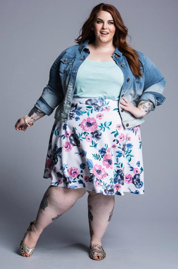 tess-holliday-plus-size-jupe-fleurs