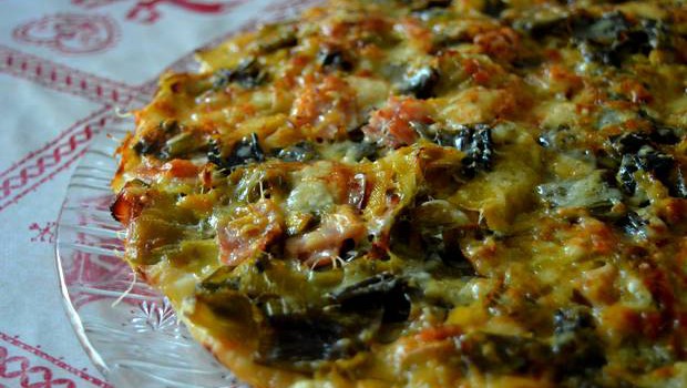 pizza poireaux fromage jambon pizza poireaux fromage jambon