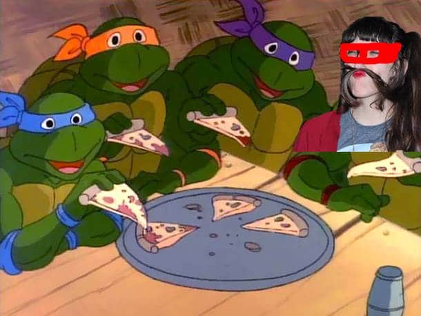 pizza tortues ninja Margaux Raphaël