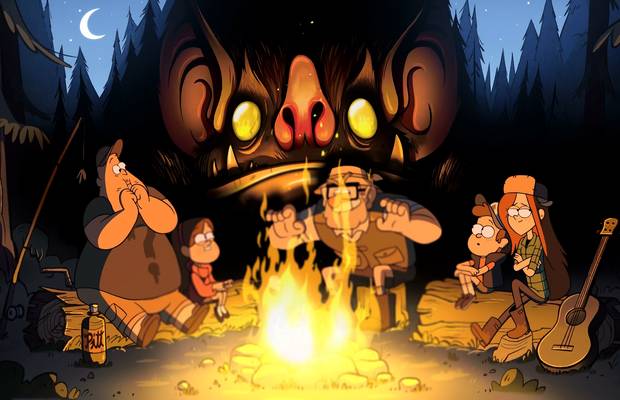 gravity falls feu de camp